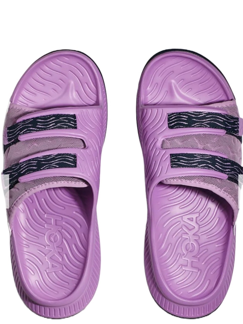 NEW💜HOKA All Ora Luxe Slide Sandals in violet bloom/outer space $80 m 14, w 15
